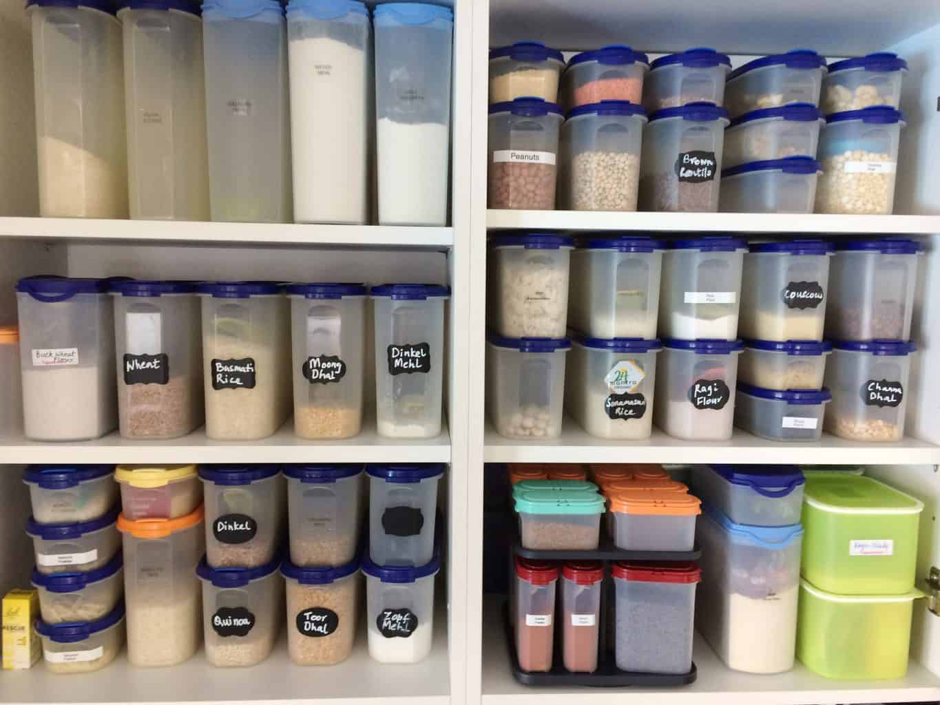 Tupperware Pantry organization