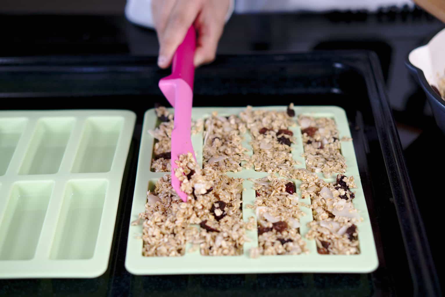 Making homemade granola bars