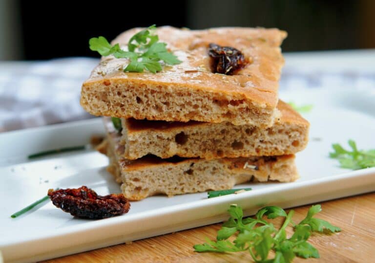 Easy Spelt Sourdough Tomato Focaccia