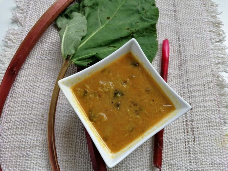 Rhubarb Lentil Soup-Sambar