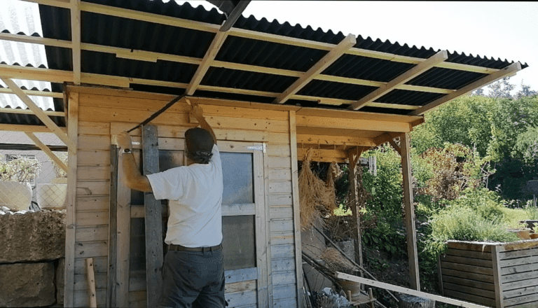 How to build a shed roof extension