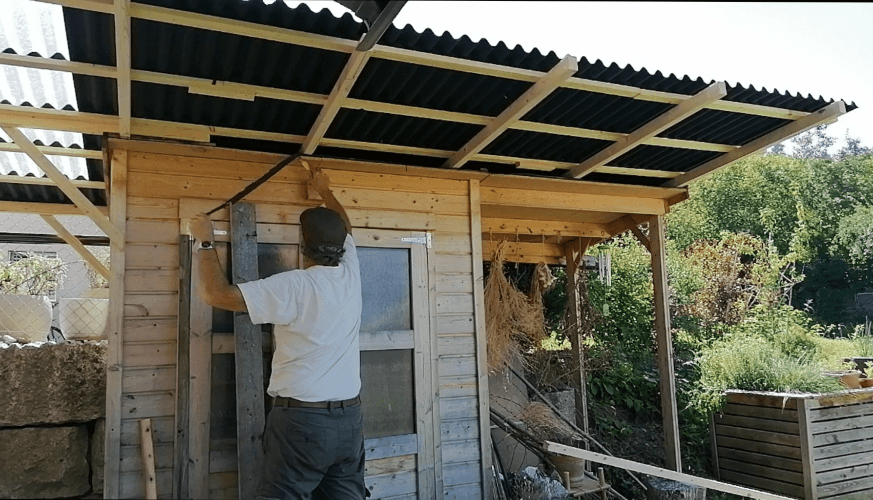 How to build a shed roof extension