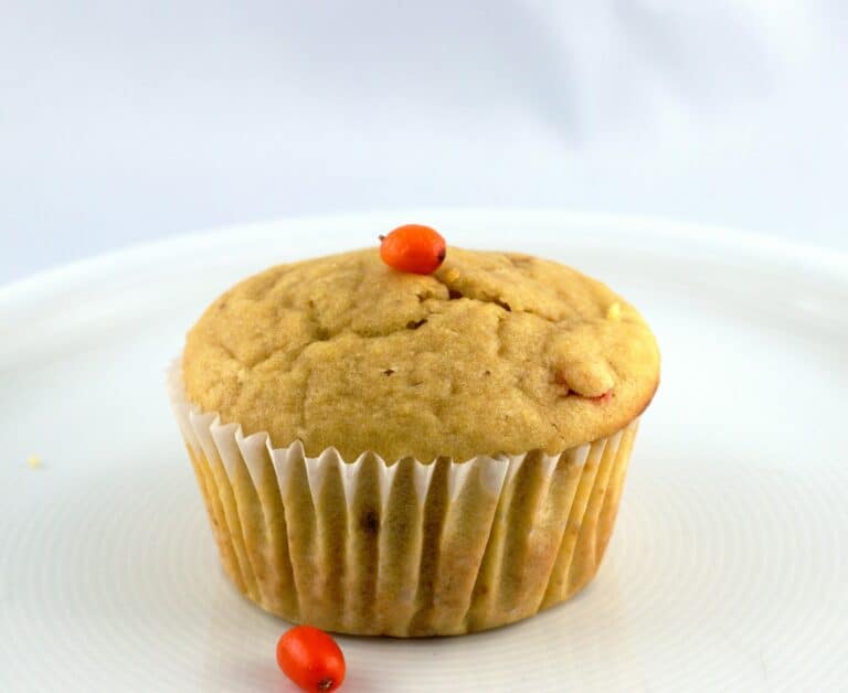 Eggless Sea Buckthorn Muffins