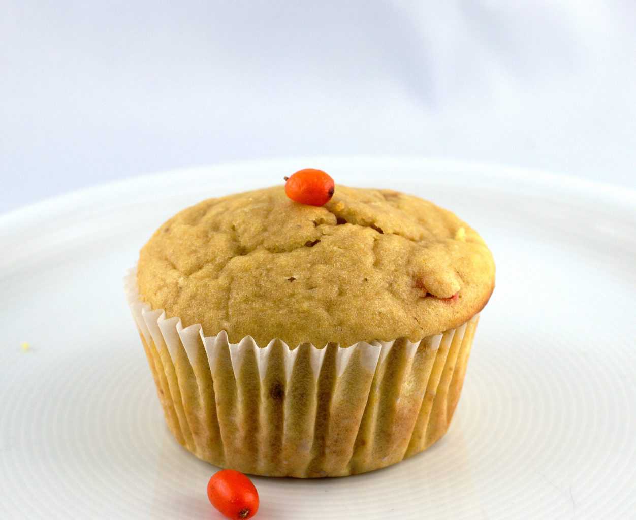 Eggless Sea Buckthorn Muffins