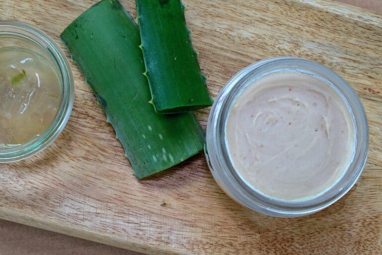 Homemade aloe vera cream